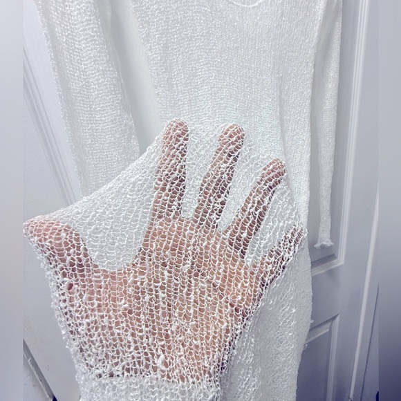 Tranquila Swimwear Beach | Cover Up | White Knit Dress - Small - Medium - Picture 6 of 10